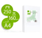 Papel fotocopiadora q-connect ultra white din a4 160 gramos paquete de 250 hojas
