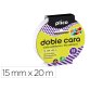 Cinta adhesiva plico doble cara 20 mt x 15 mm