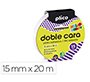 Cinta adhesiva plico doble cara 20 m x 15 mm