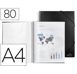 Carpeta liderpapel escaparate con espiral y fundas polipropileno din a4