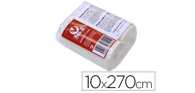 Vendas yeso sio-2 10x270 cm paquete de 2 rollos ideal paramascaras moldes y maquetas