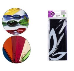 Papel celofan liderpapel 50x70 cm 22g/m2 bolsa de 5 hojas violeta