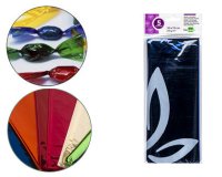 Papel celofan liderpapel 50x70 cm 22g/m2 bolsa de 5 hojas azul