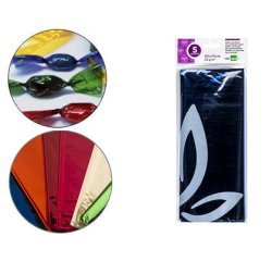 Papel celofan liderpapel 50x70 cm 22g/m2 bolsa de 5 hojas azul
