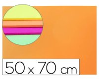 Goma eva liderpapel 50x70cm 60g/m2 espesor 2mm fluor naranja