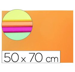 Goma eva liderpapel 50x70cm 60g/m2 espesor 2mm fluor naranja