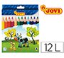 Lapices de colores jovi maxi triangulares estuche de 12 unidades colores surtidos