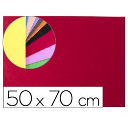 Goma eva liderpapel 50x70cm 60g/m2 espesor 2mm textura toalla rojo