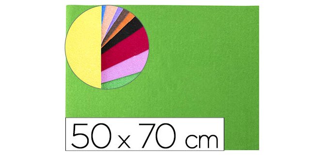Goma eva liderpapel 50x70cm 60g/m2 espesor 2mm textura toalla verde