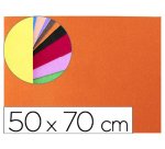 Goma eva liderpapel 50x70cm 60g/m2 espesor 2mm textura toalla naranja