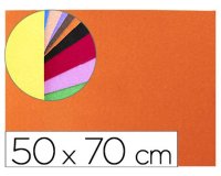 Goma eva liderpapel 50x70cm 60g/m2 espesor 2mm textura toalla naranja