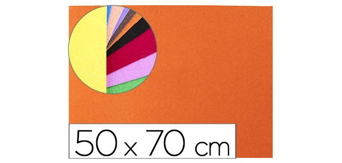 Goma eva liderpapel 50x70cm 60g/m2 espesor 2mm textura toalla naranja