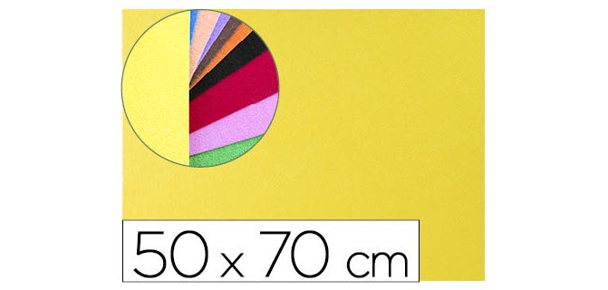 Goma eva liderpapel 50x70cm 60g/m2 espesor 2mm textura toalla amarillo