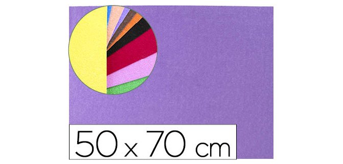 Goma eva liderpapel 50x70cm 60g/m2 espesor 2mm textura toalla lila