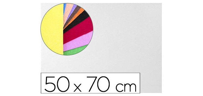 Goma eva liderpapel 50x70cm 60g/m2 espesor 2mm textura toalla blanco