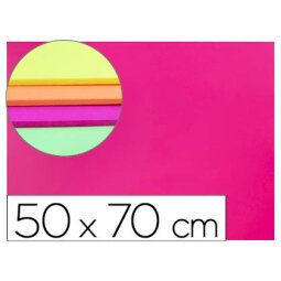 Goma eva liderpapel 50x70cm 60g/m2 espesor 2mm fluor rosa