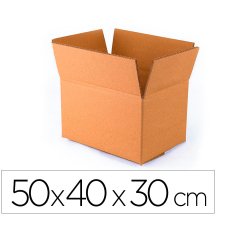 Caja para embalar q-connect americana con fondo automaticocarton canal simple 3 mm colorkraft 500x400x300 mm
