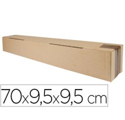 Caja para embalar q-connect tubo carton reciclado canal simple 3 mm color kraft 725x95x95 mm