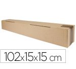 Caja para embalar q-connect tubo carton reciclado canal simple 3 mm color kraft 1020x150x150 mm