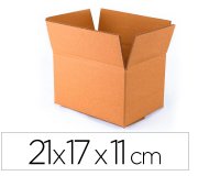 Caja para embalar q-connect americana con fondo automaticocarton canal simple 3 mm colorcolor kraft 210x170x110 mm
