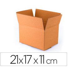 Caja para embalar q-connect americana con fondo automaticocarton canal simple 3 mm colorcolor kraft 210x170x110 mm