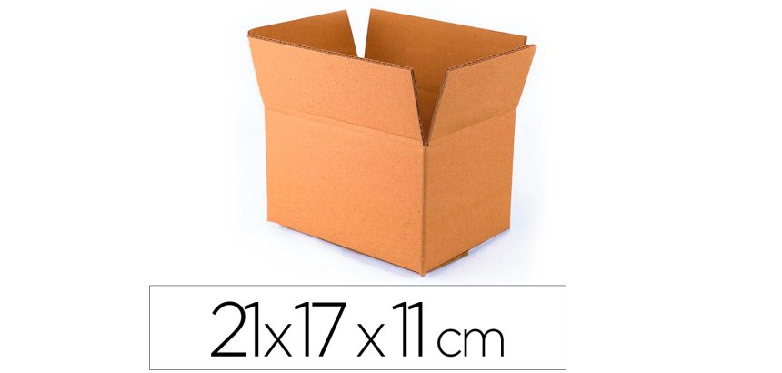 Caja para embalar q-connect americana con fondo automaticocarton canal simple 3 mm colorcolor kraft 210x170x110 mm