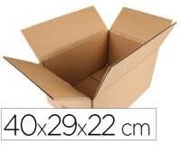 Caja para embalar q-connect americana carton reciclado canal simple 5 mm color kraft 400x290x220 mm