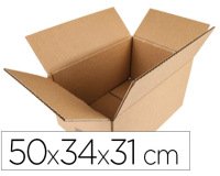 Caja para embalar q-connect americana carton reciclado canal simple 5 mm color kraft 500x340x310 mm