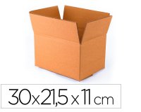 Caja para embalar q-connect americana con fondo automaticocarton canal simple 3 mm colorcolor kraft 300x215x110 mm