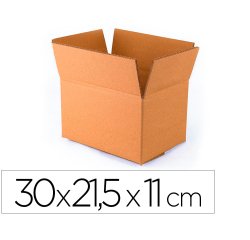 Caja para embalar q-connect americana con fondo automaticocarton canal simple 3 mm colorcolor kraft 300x215x110 mm
