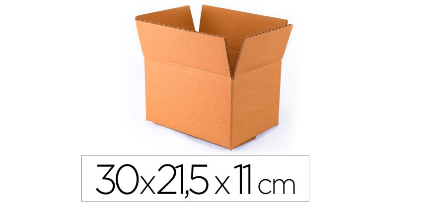 Caja para embalar q-connect americana con fondo automaticocarton canal simple 3 mm colorcolor kraft 300x215x110 mm