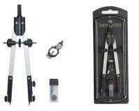 Compas faber castell escolar de ajuste rapido con adaptador universal