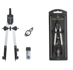 Compas faber castell escolar de ajuste rapido con adaptador universal
