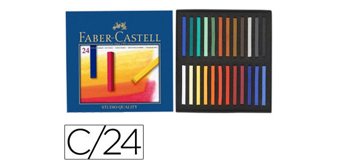Tiza pastel faber castell de 24 unidades 
