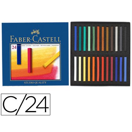 Tiza pastel faber castell de 24 unidades