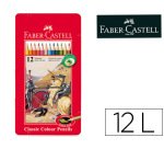 Lapices de colores faber castell caja metalica de 12 colores surtidos