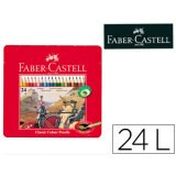 Lapices de colores faber castell caja metalica de 24 colores surtidos