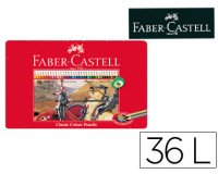 Lapices de colores faber castell caja metalica de 36 colores surtidos