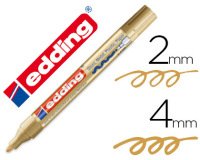 Rotulador edding punta fibra 750 oro punta redonda 2-4 mm