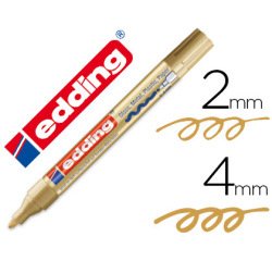 Rotulador edding punta fibra 750 oro punta redonda 2-4 mm