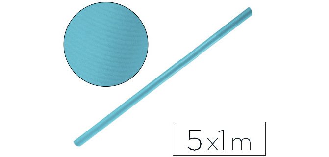 Papel kraft liderpapel azul turquesa rollo 5x1 m