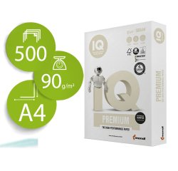 Papel fotocopiadora iq premium din a4 90 gramos paquete de 500 hojas