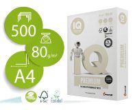 Papel fotocopiadora iq premium din a4 80 gramos paquete de 500 hojas