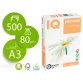 Papel fotocopiadora iq premium din a3 80 gramos paquete de 500 hojas