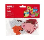 Figura de fieltro apli con forma de animales bolsa de 18 unidades surtidas