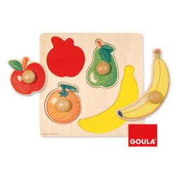 Puzle Diset 4 piezas frutas