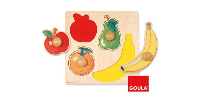 Puzle Diset 4 piezas frutas
