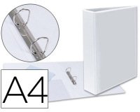 Carpeta canguro 2 anillas mixtas 40mm esselte a4 plastico blanca