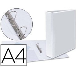 Carpeta canguro 2 anillas mixtas 40mm esselte a4 plastico blanca