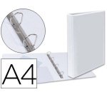 Carpeta canguro 4 anillas mixtas 25mm esselte a4 plastico blanca